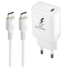 Jpower PD25W Type C超高速充電器+線組, 白色, 1個