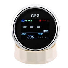 ELING 디지털 GPS 속도계 LCD 게이지 주행 거리계 조정 가능한 마일리지 트립 카운터 자동 오토바이 보트 1, 01 WS, 01 CHINA, 1개