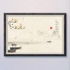 중국 고전 역사 잉크 풍경 그림 벽 실크 포스터 아트 장식 선물, 15. 16