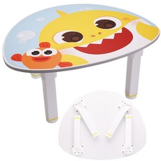 유아 아기상어 접이식 우드 좌식 식탁 놀이 테이블 키즈카페