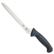 Mercer Culinary M22408 밀레니아 블랙 핸들 8인치 오프셋 웨이비 에지 브레드 나이프104341, Offset Wavy Edge Bread Knife