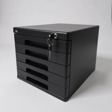 그린트리 사무실 5단 잠금장치 서류 정리함, 블랙