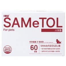 아이누 사메톨60캡슐 강아지 고양이 간영양제 간보조제 밀크씨슬, 1개