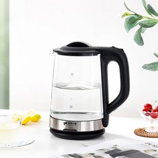[키친아트] 허브 전기포트 내열유리 1.8L 대용량 KSJ-BEK18, 상세 설명 참조