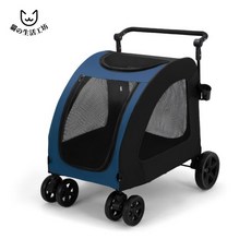 【保固一年/限時下殺】寵物推車 大型寵物推車 狗狗推車 可載重30至50公斤以下貓狗 可折疊, 藍-SP100, 1個