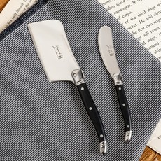 장네론 라귀올 버터나이프 + 치즈커터 세트, 1개, 블랙