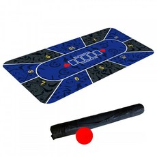 포커 테이블 매트 대형 방수 고무 패드 카드 게임 카지노 책상 덮개, 1개, 블루 6【수납 가방 포함】 120x60x0.2cm줄무늬