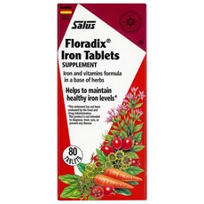 Floradix 鐵元 鐵&綜合維他命補充錠, 80顆, 1盒