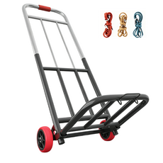 굵기 강화 튼튼한 접이식 핸드카트 다용도 운반카트 결속 로프 포함, 1세트, 블랙