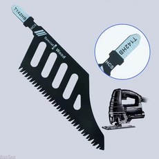 신형 직소 블레이드 초장형 헤비 듀티 스크롤 톱날 T-샤프트 미세/거친 톱니 목재 알루미늄 좁은 공간용, [01] 1, 1