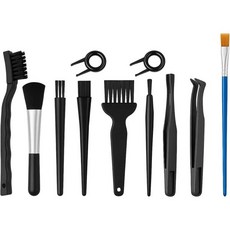 PC 청소 세트 11개 구성 반도체 방지 브러시 9개 브러시와 2개 버튼 제거기 포함 키보드 및 전자기기용 컴팩트