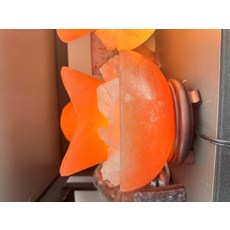 天然鹽晶造型鹽燈，溫馨裝飾燈具，淨化空氣改善睡眠，居家臥室客廳適用, 5個, 帝王紅