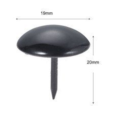 20/10pcs 블랙 실내 장식 손톱 라운드 상자 스터드 케이스 쥬얼리 빈티지 금속 5/7/9/11/19x17mm 압정 와인 소파, 19x20mm 10pcs