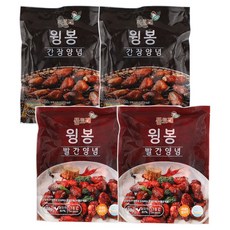 풀토래 매콤 간장 양념윙봉 2팩, 4개, 500g