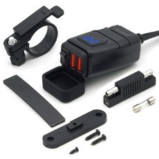 VELNOVA 오토바이 스쿠터 휴대폰 고속충전기 C87 USB+USB타입 editions*022879001EA sou+44247Fj