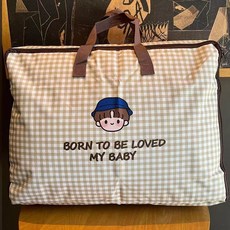 被子收納袋 幼兒園兒童整理衣服手提大容量行李搬家包, 1個, 米格帽子男孩中號（47*33*18cm）