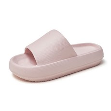 유튠 단색 소프트 두꺼운 미끄럼 방지 남녀공용 실내 슬리퍼