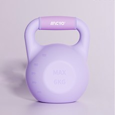 Vakedy 케틀벨 스윙 무게 조절, 1개, 보라, 6kg