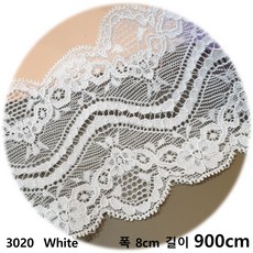 DKLACE-3020 / 자가드 스판 레이스 / (폭 8cm 길이 1yd / 5yd / 10yd기준), 5개, Black