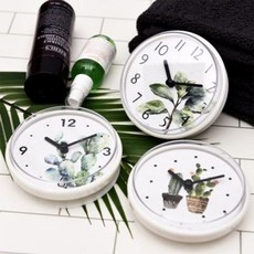우드로하우스 플랜트 방수욕실시계 3종/택1, 플랜트방수시계 선인장 HDW-6018