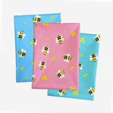 미술가운 양면방수 원단-꿀벌, 양면방수 원단, 꿀벌(민트)