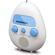 AM FM 샤워 라디오 휴대용 ABS 소재 내장 스피커 수신기 간편함 욕실 기타 장소용, AM FM 샤워 라디오 방수 휴대용 ABS 소재 스피커