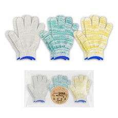 장갑이네 국내생산 꼬마손 어린이 면장갑 키즈 작업장갑 체험학습 텃밭 가드닝 갯벌 체험 장갑, 1개, M 3종세트