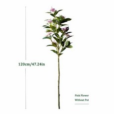 80/120cm 열 대 인공 Ficus 대형 반얀 식물 플라스틱 바이올린 무화과 나무 지점 가짜 목련 홈 정원 장식, 1개, 4)120cm Pink