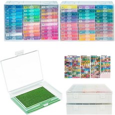 뚜껑이 있는 YBUTVY 다이아몬드 아트 트레이 60PCS 페인팅 트레이 및 보관함 구슬용 액세서리(2팩), 1 pack (30pcs)