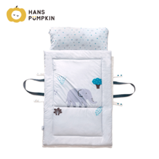 Hans Pumpkin 365天雙面兒童睡袋 幼兒園睡袋 韓國睡袋三件組, 睡袋-戲水小象