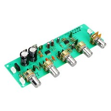 오디오 톤 컨트롤 프리앰프 보드 BY-8 | 베이스 미들 트레블 음질 조절 | 듀얼채널 스테레오 | DC 12~15V, 그린, BY-08