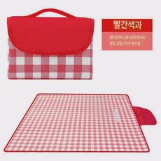 자연으로 가는 길(해변 캠핑 잔디 계곡) 피크닉 매트, 붉은색격자