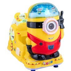 전동 키즈카페 코인 놀이기구 흔들 목마 동전 스윙카, 조명 빨간색