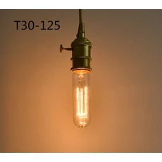 에디슨 전구 E27 40W 220V C35 ST64 G95 필라멘트 백열등 앰플 빈티지 램프 장식, 02 T30-125 220V, 01 그렇습니다, 03 40W