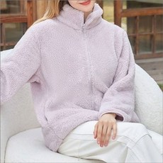 여성 베이직 후리스 집업 털아우터 사무실 겨울 점퍼 4색