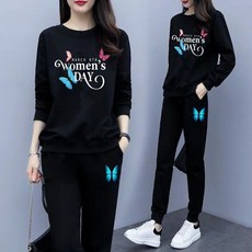 RORO 韓版休閒運動衛衣兩件套裝 女生套裝