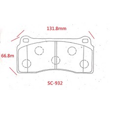 一百世 紅隼陶瓷 BREMBO 改裝卡鉗 多活塞, 1個, SC-932 前碟來令片