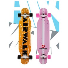 [Airwalk] 스케이트보드 42인치 8겹 단풍나무 롱보드, 옐로우, 1개