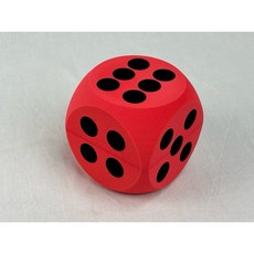 10cm圓角EVA泡綿骰子（1個）台灣製造/兒童安全玩具/派對遊戲道具, 10cm圓角骰子A305紅色點點1個, 1個