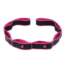 투썬 요가 필라테스 스트레칭 탄력 밴드 스트랩 운동밴드 헬스 태권도 스트랩, 핑크, 1개