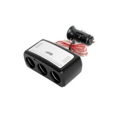 (삼진퍼스트) SF 3구 소켓 시거잭 연결 (멀티소켓/색상선택), 블랙