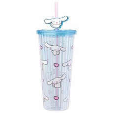 Silver Buffalo Care Bears Love 플라스틱 콜드 컵 뚜껑 및 빨대 토퍼 포함 프렌드 베어와 Love-A-Lot Bear 709.8ml(24온스), 24온스, 시나모롤