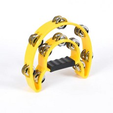 탬버린 타악기 파티용 핸드벨 컴팩트 더블 하프문 드럼 벨 오르프, 1개, 1. B