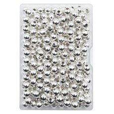 200개 8mm 실버 철 금속 스페이서 비드 라운드 루즈 비즈 200 Pieces 8mm Silver Iron Metal Spacer Bead Round Loose Beads