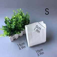 100PCS OIL OF 햄버거 테이크 치킨 아웃 봉투 크래프트 프라이드 가방 튀김 종이, S15x10x5cm