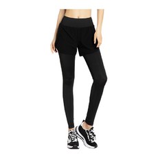 JAR嚴選 假兩件運動緊身瑜珈褲 瑜珈褲 運動緊身褲 女生運動褲 健身褲 高腰運動褲 瑜珈健身褲 緊身褲