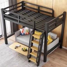 2층침대 원룸 이층침대 기숙사 철제 하단 상단 프레임, 1.2 m x 2 m 경사 대형 사다리