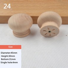 가구 손잡이 나무 주방 서랍 도어 캐비닛 당김 둥근 장식 싱글 옷장, 24, 1개