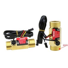 온도 감지 유량 센서 물 및 M8 변환기 온수기 디스펜서 1/2 3/4 DC3 5 24V, 1개