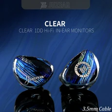 JUZEAR Clear 10mm LCP 1DD HiFi IEMs 다이나믹 이어폰 DJ 모니터 버드 2 핀 0.78mm 18AWG 6N 단결정 구리, 01 3.5mm